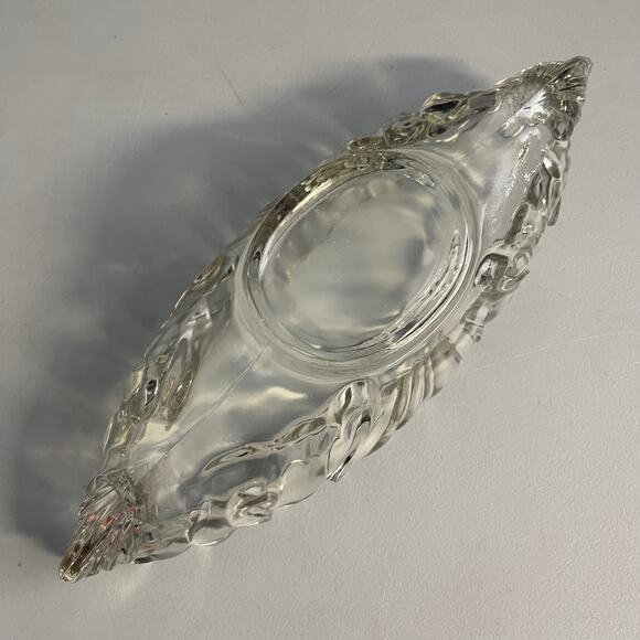 Jeannette Glass Gondola Centerpiece Mid-Century Art Deco Bowl with Gold Trim - Picture 4 of 7